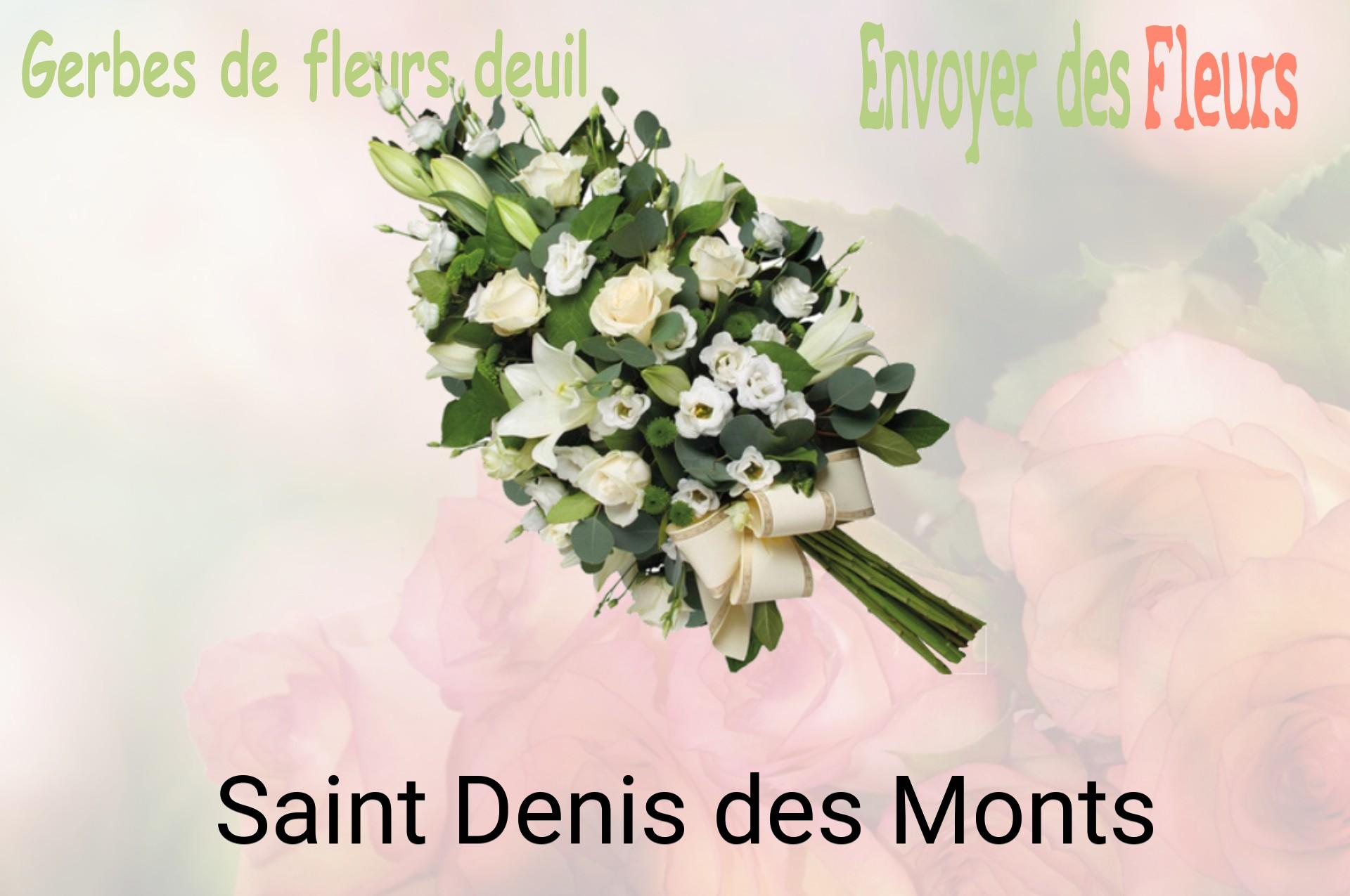 Gerbe de fleurs de deuil livrée à Saint-Denis-des-Monts
